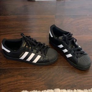 Black superstar adidas